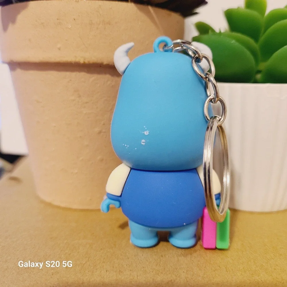 Blue Monster Character Keychain‎ with Suitcase NEW Unisex 2.5 inches Collectible